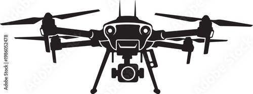 Drone, aerial, vector drone, black drone icon, drone silhouette, flying robot