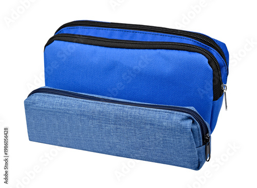 Blue pencil cases