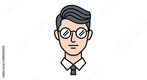 Confident businessman portrait in formal attire against colorful backdrop