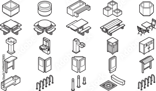 Collection of graphic assets, perfect for architects, urban planners, designers or anyone seeking to incorporate elements into their designs.