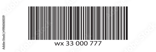 Barcode vector illustration. Barcode icon, Realistic barcode icon on white background. QR code for web icon. Bar code icon with numbers. QR code. 
