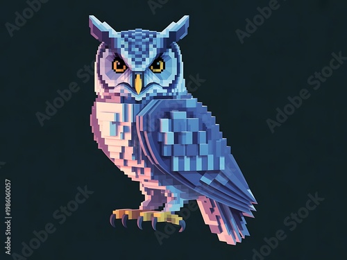 Owl Built from Floating Data Cubes