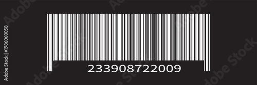Barcode vector illustration. Barcode icon, Realistic barcode icon on white background. QR code for web icon. Bar code icon with numbers. QR code. 
