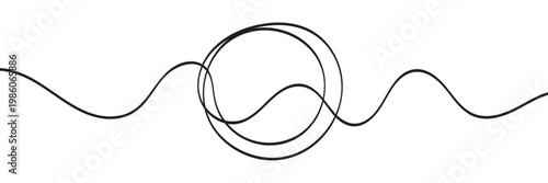 Hand-drawn scribbles of tangled intertwined lines in different shapes and size. editable line. adjusta ble stroke width on white background.