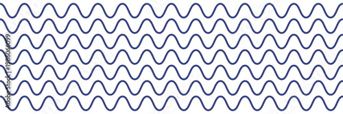 Seamless wavy line and zigzag patterns set. Horizontal curvy waves stripe and zig zags. Collection of underlines, linear sings, border and frames design element. Vector illustration EPS10