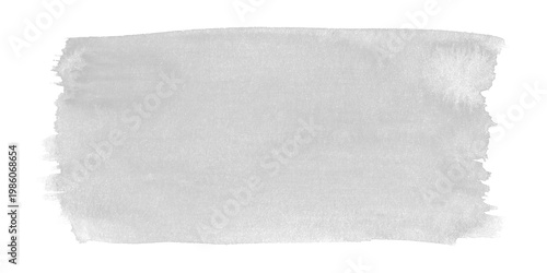 Grey watercolor texture background with rough edges isolated on transparent background