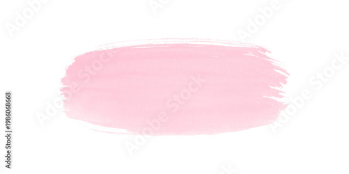 Soft pink brush stroke on transparent background for design and art projects