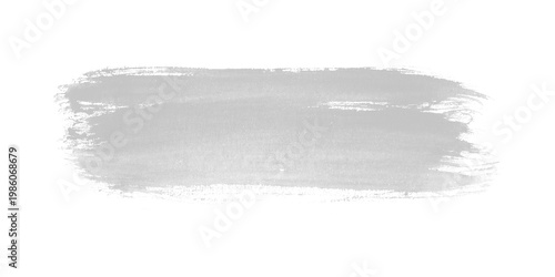 Gray brush stroke on a transparent background for design and artistic use