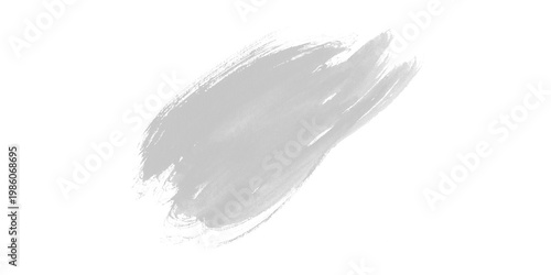 Gray brush stroke on a transparent background for design and art purposes