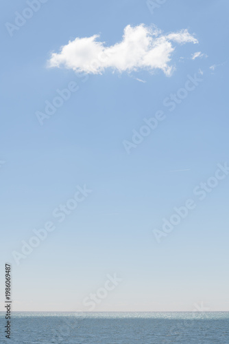 cloud blue sky and lake