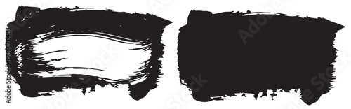 Abstract brushstroke portraits two black and white artistic representations