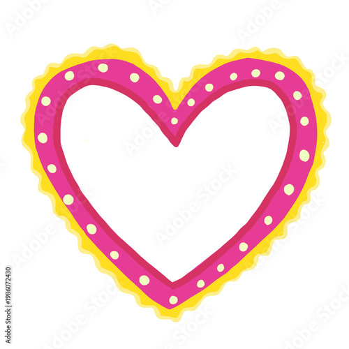 Polka Dot Heart Frame
