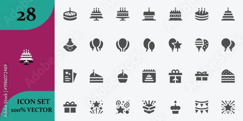 Collection of minimalist black and white icons representing various architectural structures and designs