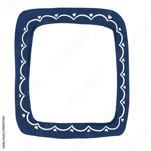 Cute Heart-Decorated Frame