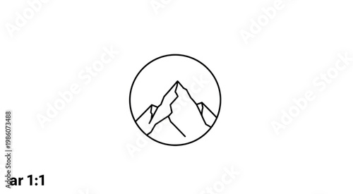 Mountain peaks in a circle.