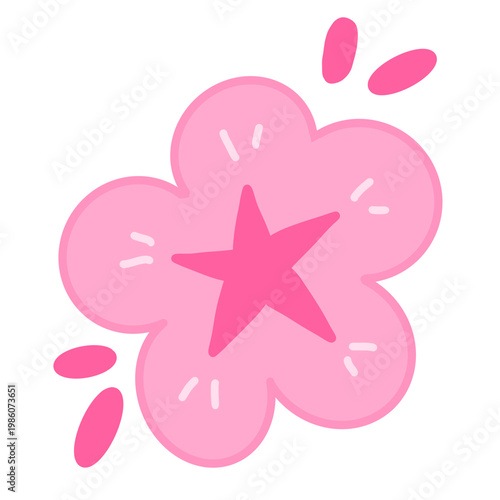 Pink Blossom with Star