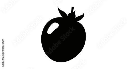 Fruites Black pomegranate, fruit icon, vector symbol, healthy food isolated on White Background vactor EPS