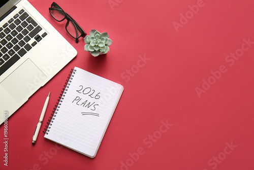 Notebook with text 2026 PLA...