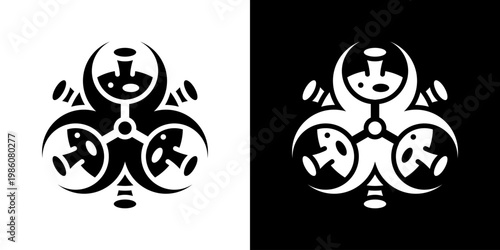 Biohazard Icon Set Multiple Style Collection