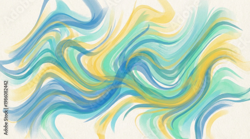 Swirling colorful abstract wave design.