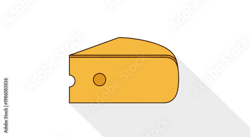 A wedge of cheese on plate.