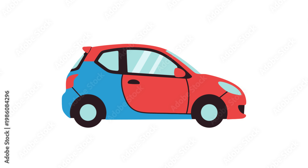 Fototapeta premium Colorful car with two tones.