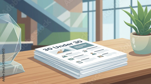 Stack of Business Financial Tax Papers.