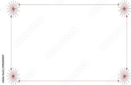 Pink floral frame design on a soft pink background with decorative flowers and leaves