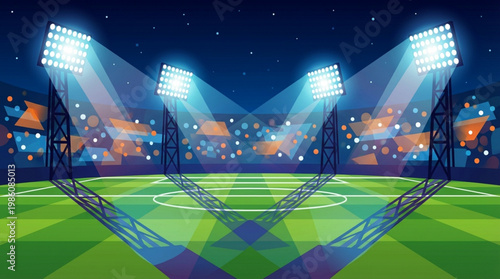 Bright Stadium Soccer Field Lights.