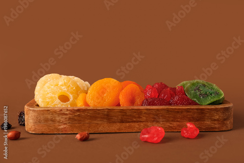 Wooden tray with different ...