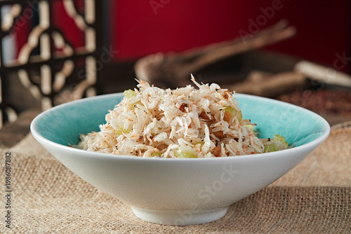 Celery and soybeans with dried shrimp