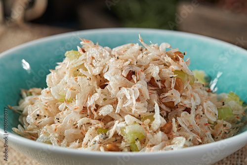 Celery and soybeans with dried shrimp