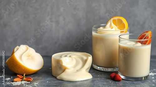Creamy Abstract Beige Liquid Flow Background Texture