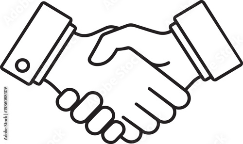 A handshake between two people