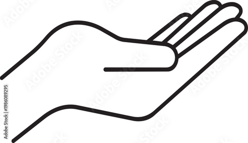 A hand with palm facing upwards