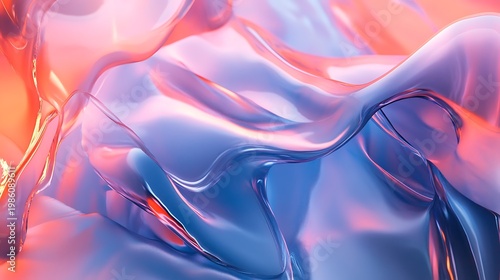 Luxury glossy liquid abstract gradient background with flowing colorful waves, vibrant holographic fluid texture, premium modern wallpaper for branding design