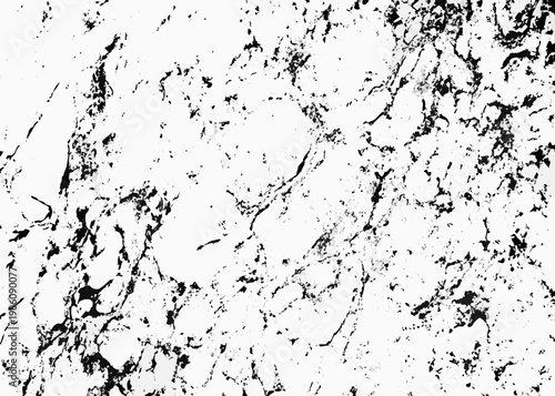Abstract black and white texture resembling cracked earth or stone