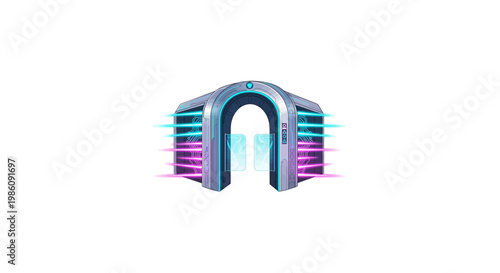 3D illustration of a horseshoe magnet with magnetic field lines and force effects last2026.