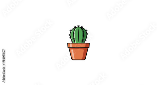 Small green cactus plant in a terracotta pot isolated on white background last2026.