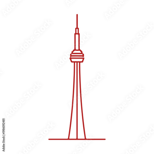 Bild auf Leinwand CN Tower landmark line icon
Vector landmark on a white background