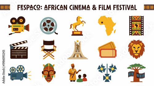 African Cinema Film Festival Icons - FESPACO
