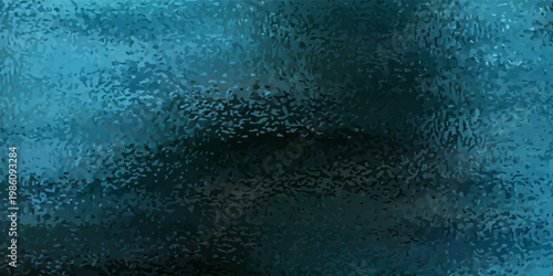 Abstract closeup blue spray paint on black paper.