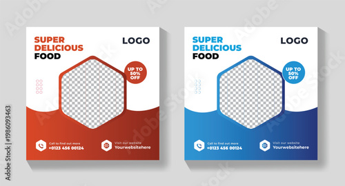 New Food Menu Banner Template, Modern Restaurant Promotion Design