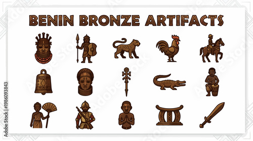 Benin Bronze Artifacts Collection - African Tribal Art
