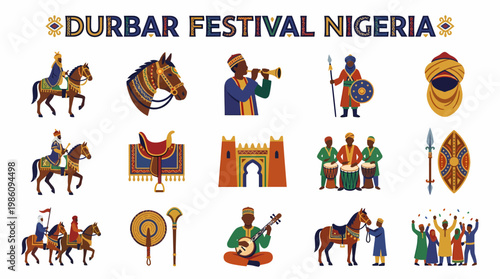 Durbar Festival Nigeria Icons: Horse Riders, Musicians, Royal Court