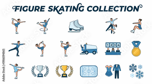 Figure Skating Collection: Ice Skating Athletes, Trophies, Outfits