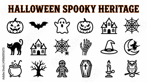 Halloween Icons Collection: Spooky Heritage Set