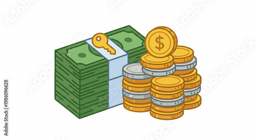 Currency Money and Wealth Illustration