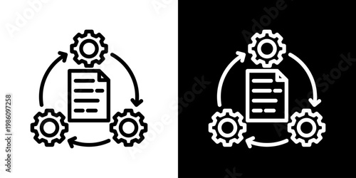 Procedure Icon Set Multiple Style Collection