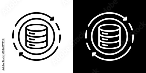 Database Icon Set Multiple Style Collection